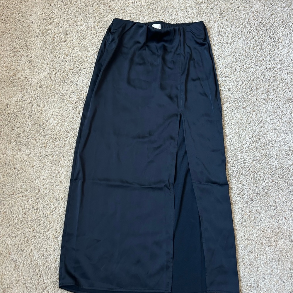 A New Day Black Pencil Maxi Skirt with Slit